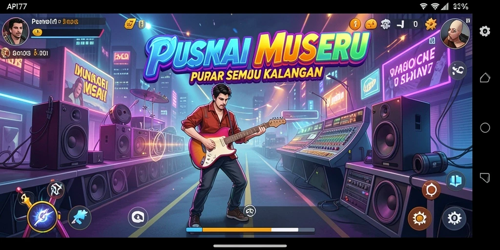 Screenshot utama API77 menunjukkan gameplay yang menarik dan interaktif.
