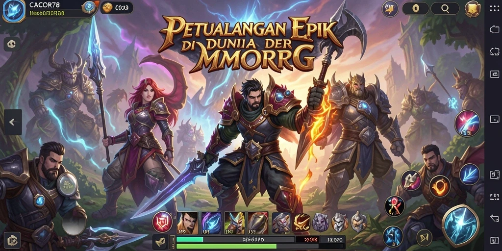 Tangkapan layar gameplay yang penuh aksi di CACOR78.