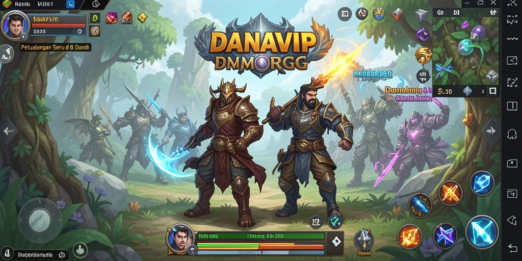 Tampilan seru gameplay MMORPG di DANAVIP yang penuh aksi.