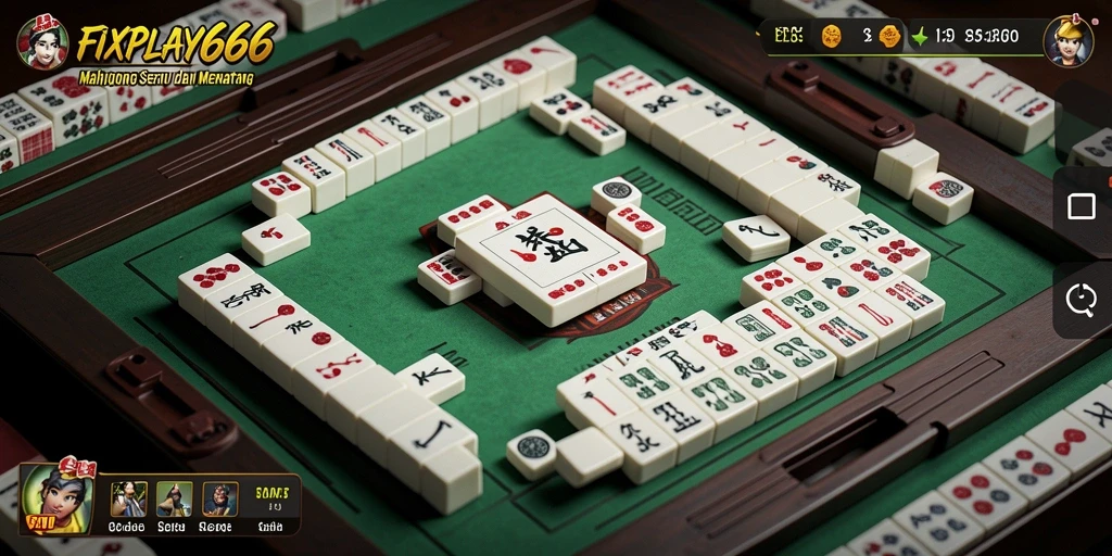 Tampilan gameplay FIXPLAY666 yang menarik dan interaktif dalam Mahjong.