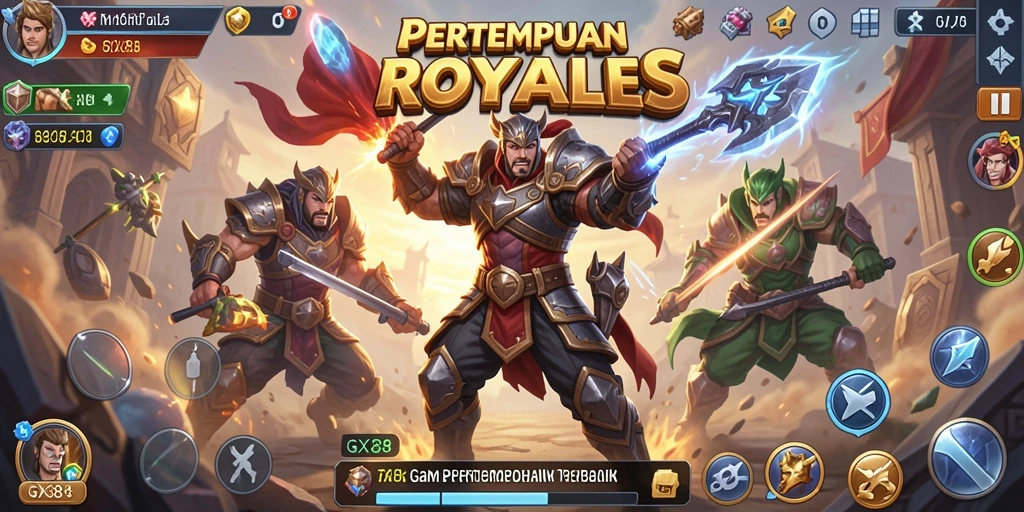 Tangkapan layar di GX88 menampilkan pertempuran seru dalam Battle Royale.
