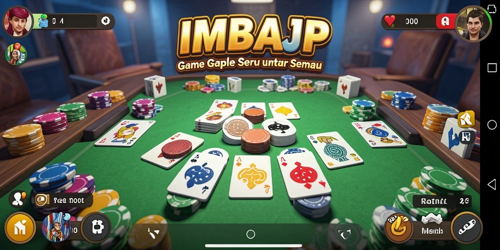 Tampilan menarik dari gameplay Gaple di IMBAJP.