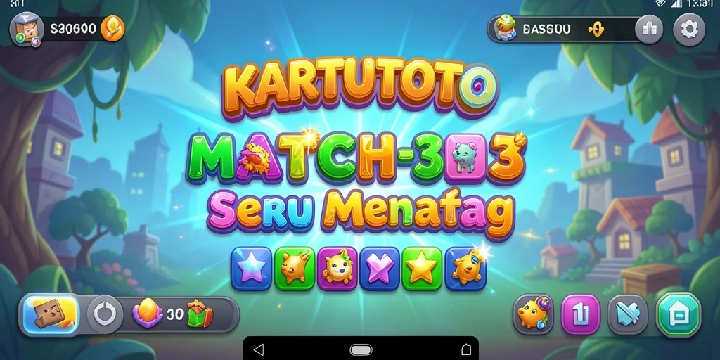 Tampilan gameplay KARTUTOTO yang penuh warna dan menantang.