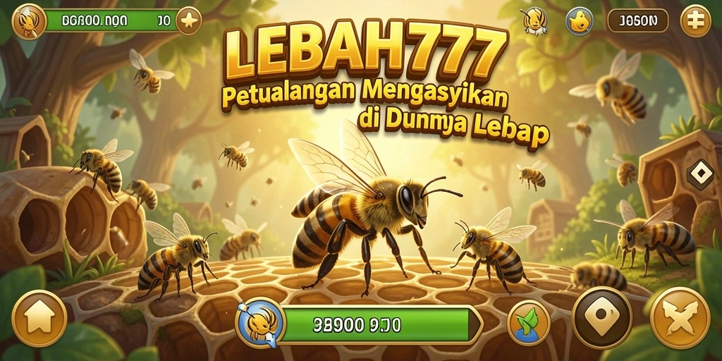 Menampilkan gameplay seru dalam petualangan lebah.