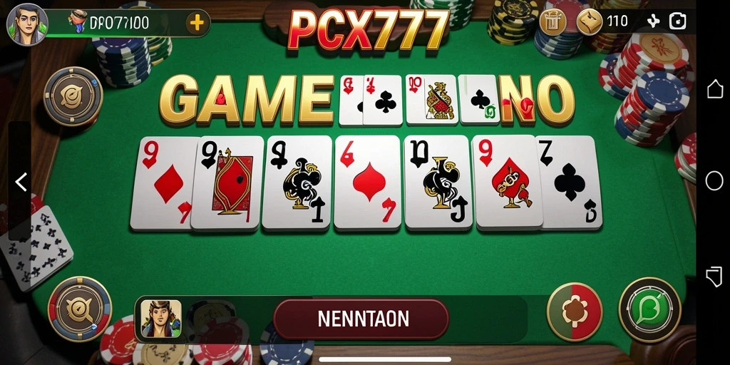 Tampilan gameplay seru di PCX777, permainan Domino yang menghibur.