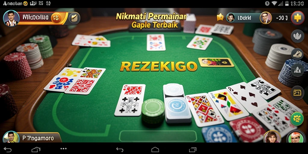 Tampilan gameplay Gaple yang menarik di REZEKIGO.