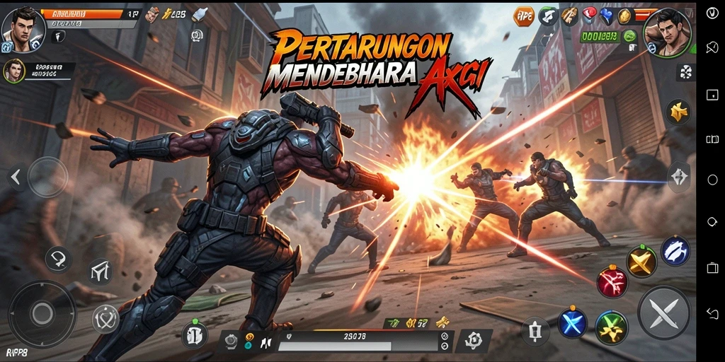 Tampilkan momen aksi mendebarkan dalam permainan RP8.
