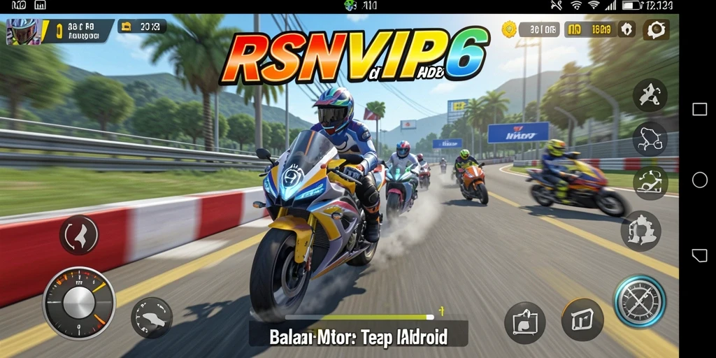 Tampilan menegangkan gameplay balap motor di RSNVIP6.