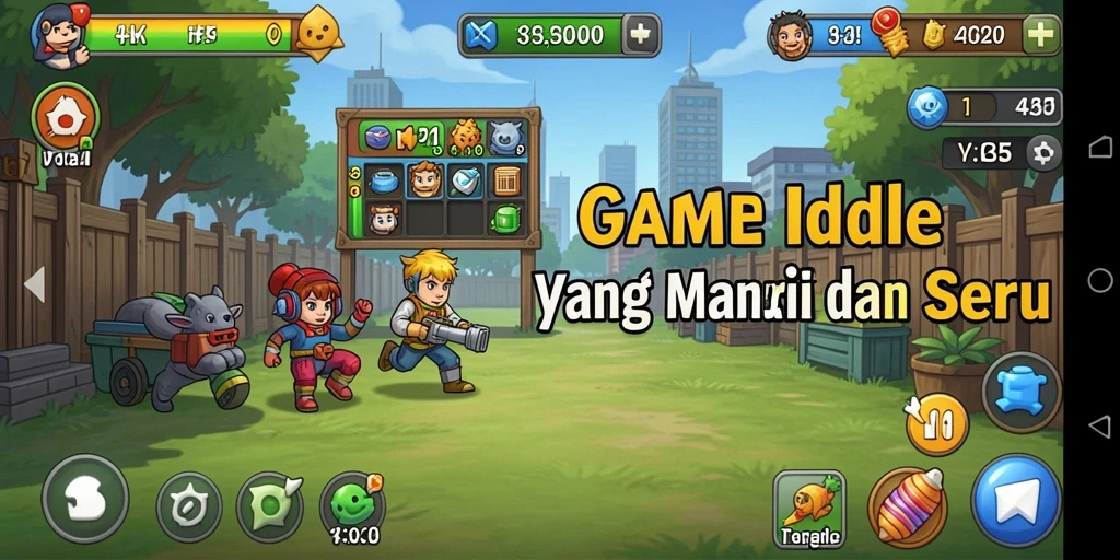 Tampilan gameplay V21 yang menarik dan penuh warna.