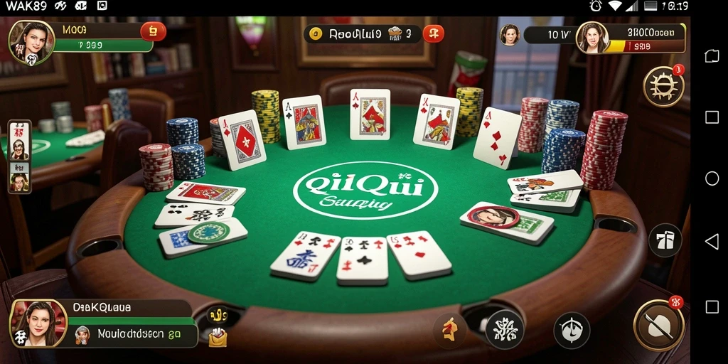 Tampilan gameplay QiuQiu yang menarik dan menegangkan.